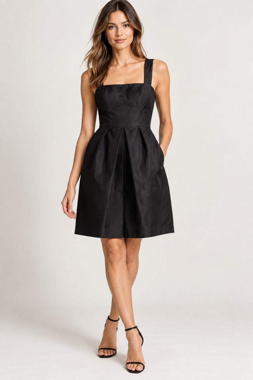 Derek Lam Runway SS2008 Black Fit & Flare Dress Sample XS